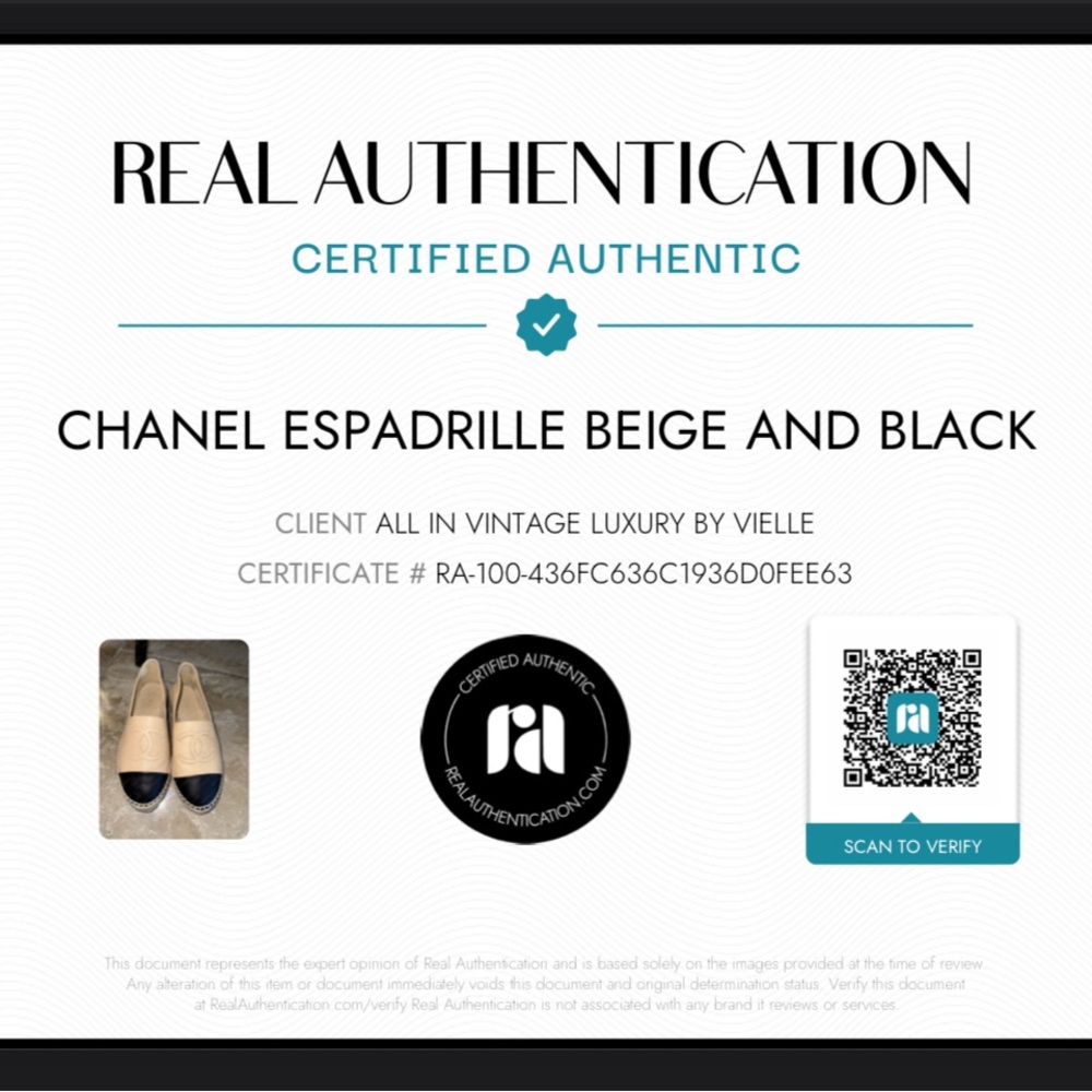 EUC CHANEL Tan and Black Espadrilles - Picture 6 of 7